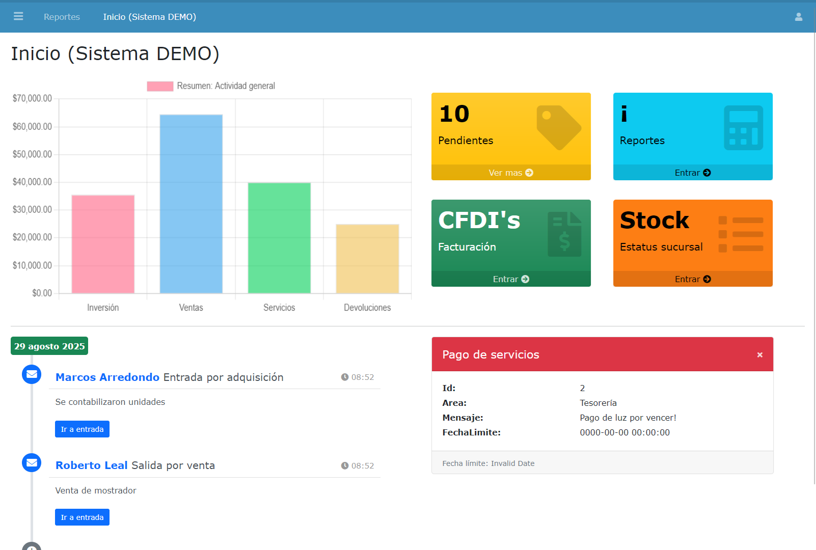 Sistema de inventario